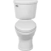 Two-Piece Toilet with Slow-Close Seat and Wax Ring, Elongated Front, Standard Height, White, squat potty 2