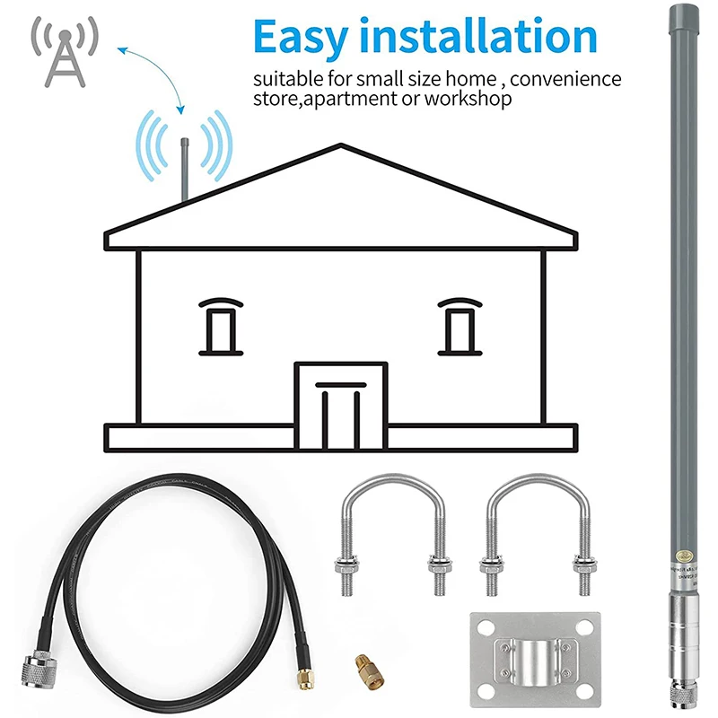 868/915MHz Lora Antenna 8dbi Long Range Omni Amplifier Outdoor Waterproof FRP Antenna For Nebra Bobcat Helium Hotspot HNT Miner