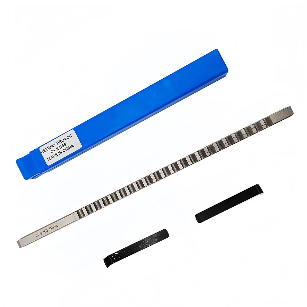 C1-8mm Push Type Keyway Broach metric size High speed steel HSS keyway broach Applicable machine tool lathe standard parts