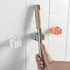 2/1pcs Punch-free Mop Holder Bathroom Shelf Wall-Mounted Mop Broom Hanger Self Adhesive Hooks Bathroom Storage Home Accessories 3