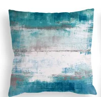 Green, gray and white three-color linen pillowcase sofa cushion cover home decoration can be customized for you 40x40 50x50 2