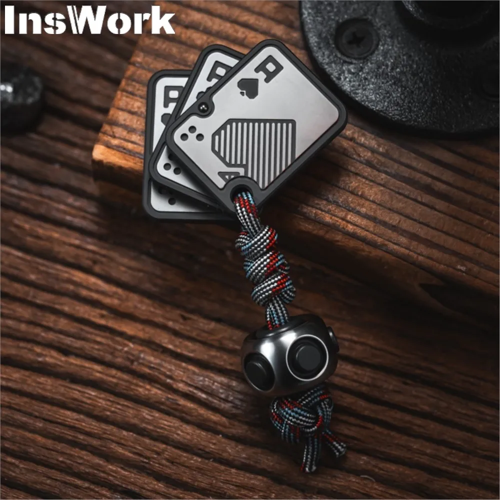 LAUTIE DIY Beads Paracord Plait Fidget Keychain Office Toys Best