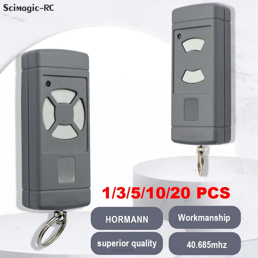 1/3/5/10/20pcs Hormann 40 685MHz HSM2 HSM4 HSE2 HSE4 HS2 HS4 Remote Control Garage Door Opener 40.685 HORMANN Grey Button Replic