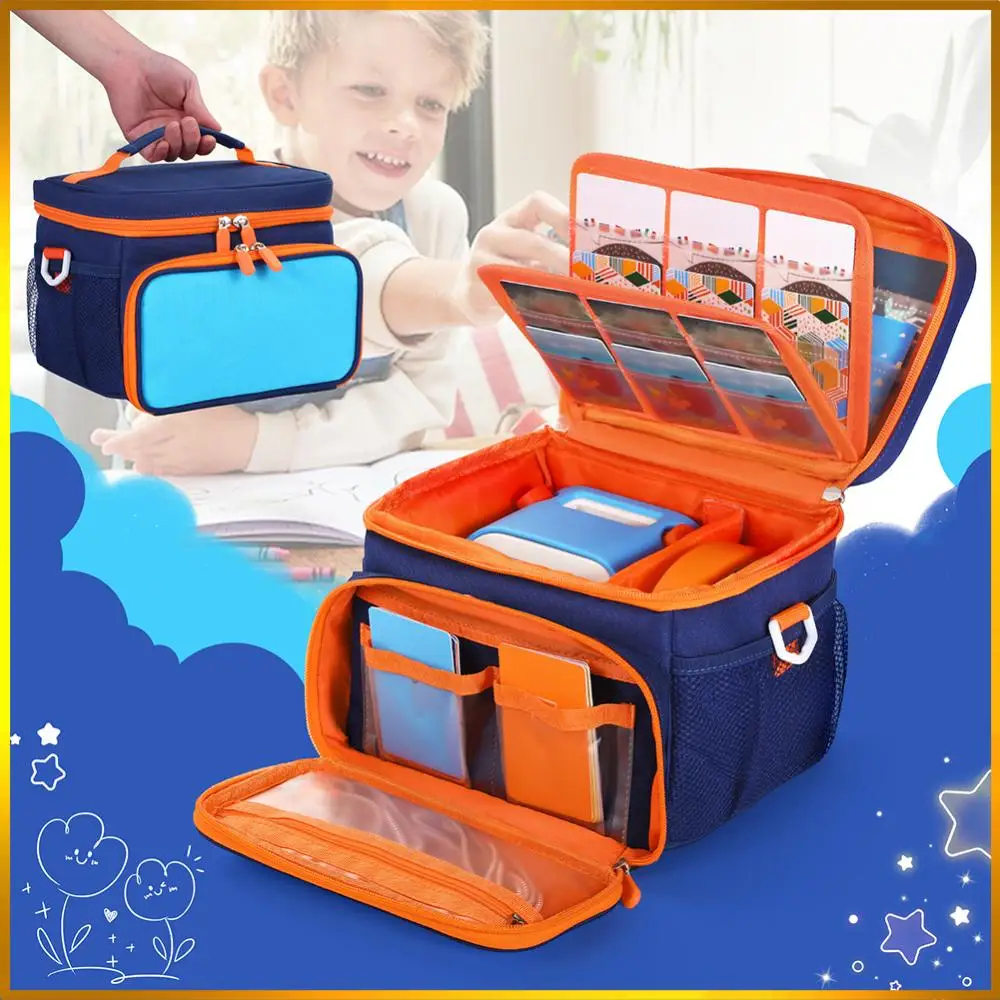 Carrying Case for Yoto Player (3rd Generation) Organizer Bag Card Holder Hold Up To 30 Cards Protective Case with Shoulder Strap