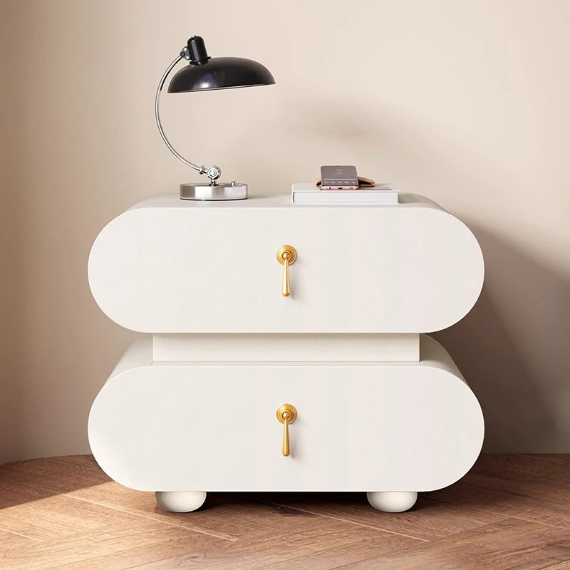 Unique Wooden Nightstands Modern Bedside Brown Drawers Minimalist Bedsides Table Storage Organizer Mesa De Noche Home Furniture