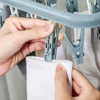 32 Clips Folding Clothes Dryer Hanger Windproof Socks Underwear Drying Rack Household Children Adults Storage Laundry Rack 4