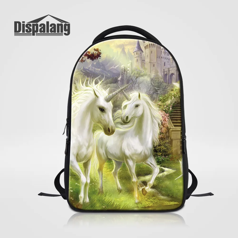 

Unicorn Printed Women Travel Ipad Laptop Backpack Multifunctional Outdoor Vacation School Bag For 14 Inch Notebook Women Daypack