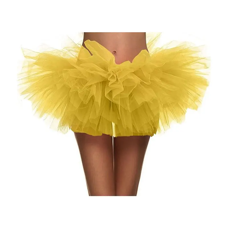 Women mini Fancy Skirt 5 Layer Tulle Tutu Skirt Dress Up Party Dancing Dress Clubwear Carnival Dance Fairy Tutu Skirts 6
