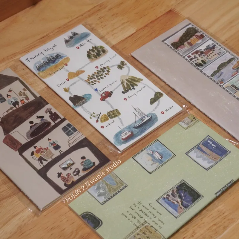 Happy Travel Girl Flim Tree House Tn Inner Core Blank Notebook Per Fai Da Te Scrapbooking Washi Tape Storage