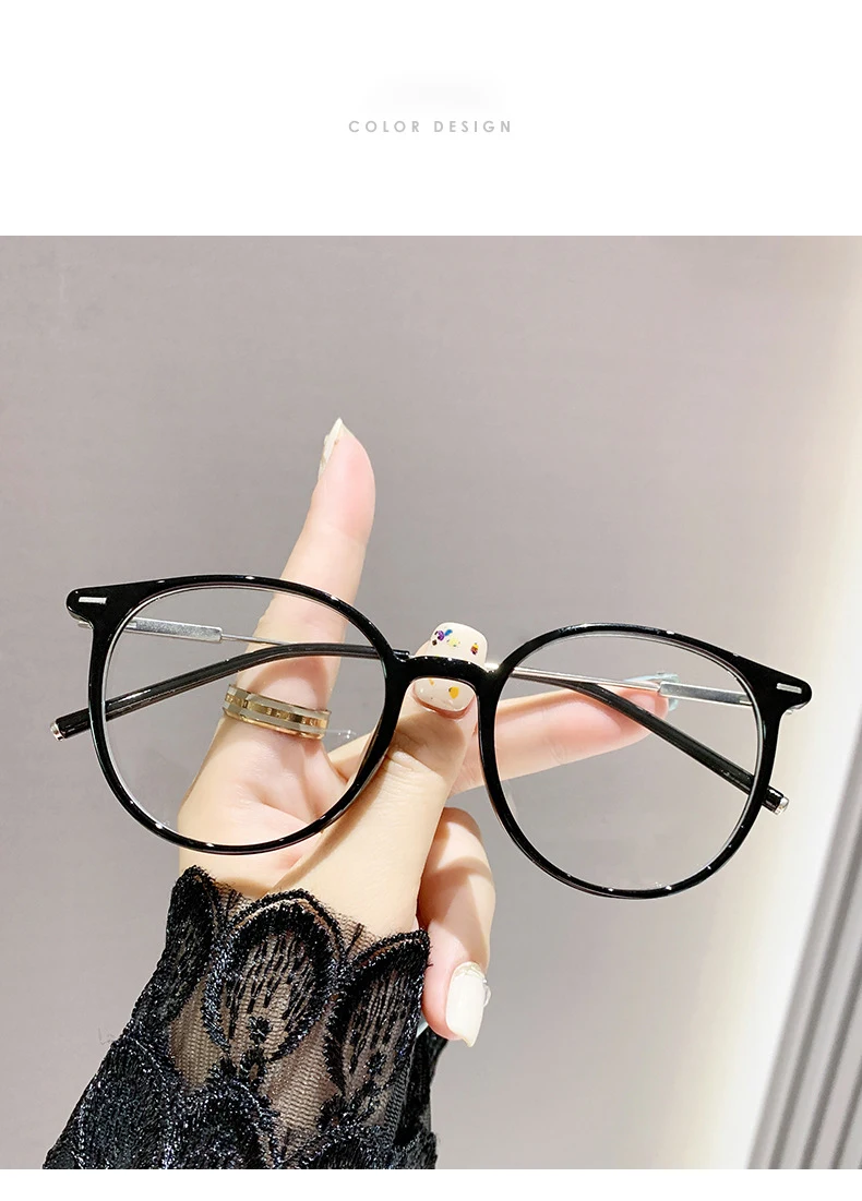 Fotoempfindliche, farbwechselnde Anti-Blaulicht-Myopie-Brille sind trendig, stilvoll, einfarbig, Retro und vielseitig.6052 – Detail 9