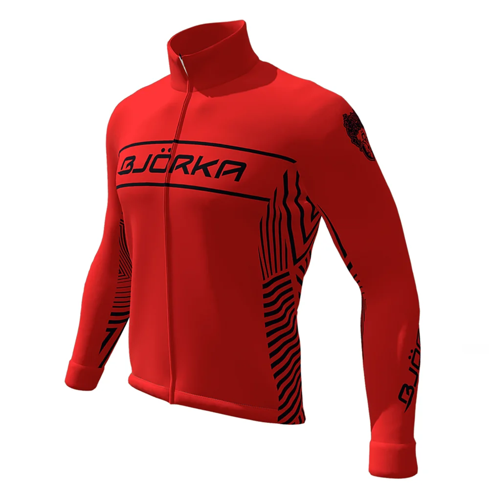 BJORKA Cycling Winter Men's Long Sleeve Jackets Bicycle Maillot Thermal Fleece Jerseys Jaqueta Giacca Ciclismo Uomo Invernale