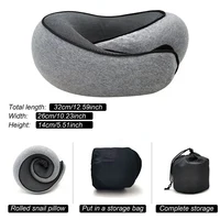 U Shape Memory Foam Neck Pillow Snail Travel Neck Pillows Portable Cervical Vertebra Airplanes Noon Break Pillow Relax 2