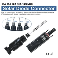 Connecteur de câble de panneau solaire 30A 1000V MC3/4, connecteur mâle femelle avec fusible à Diode solaire IP67 pour panneau séparateur solaire de branche T Y 5