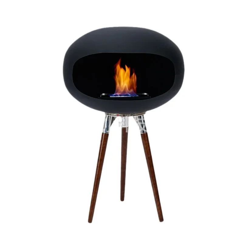 เตาผิงแอลกอฮอล์แบบตั้งพื้นสำหรับตกแต่งภายในและภายนอก สร้างบรรยากาศหรูหรา สำหรับการปรับปรุงบ้าน 1