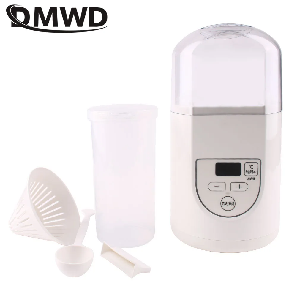 220V Electric Automatic DIY Yogurt Maker Enzyme Machine Temperature Adjustable Fermenter Rice Wine Natto Fermenting Timer 1L EU 5