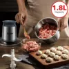 2 Speeds Electric Chopper Meat Grinder Stainless Steel Mincer Food Processor Kitchen Slicer Egg Beater Garlic Vegetable Sonifer 2