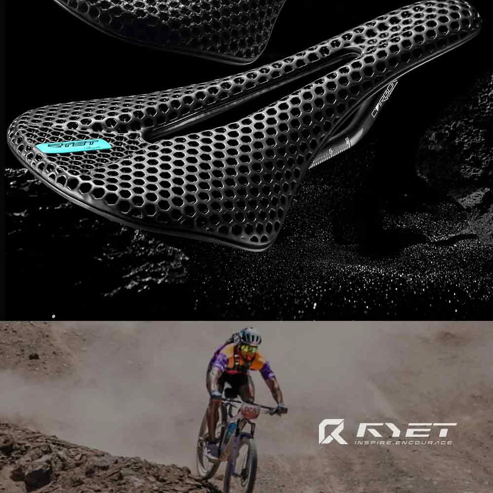 RYET X6P T200 Superleichter Carbon-Sattel 110g 125g 160g 3D-Gedruckt oder EVA-Schaum 7x9mm Schiene 140mm 142mm Rennrad-Sitz – Detail 2