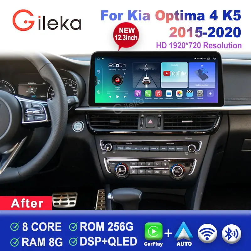 

Автомобильный мультимедийный плеер, экран 12,3 дюйма, Android, для Kia Optima 4 K5 2015-2020