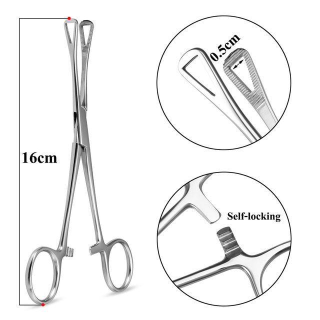 Sterile Surgical Steel Dermal Anchor Holding Tool Plier Tweezer Clamp Professional Disc Forcep Body Piercing Equipment 3-5mm