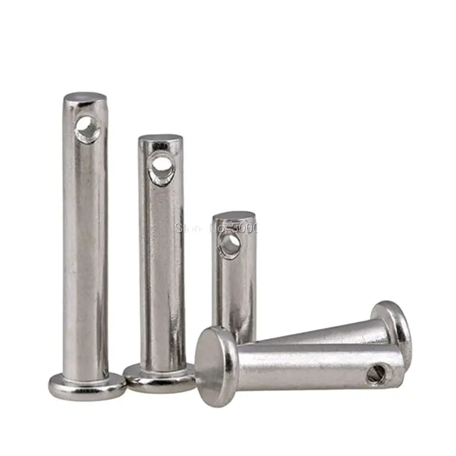 

M3 M4 Stainless Steel 304 A2 Flat Head Clevis Pins With Hole 200pcs/lot