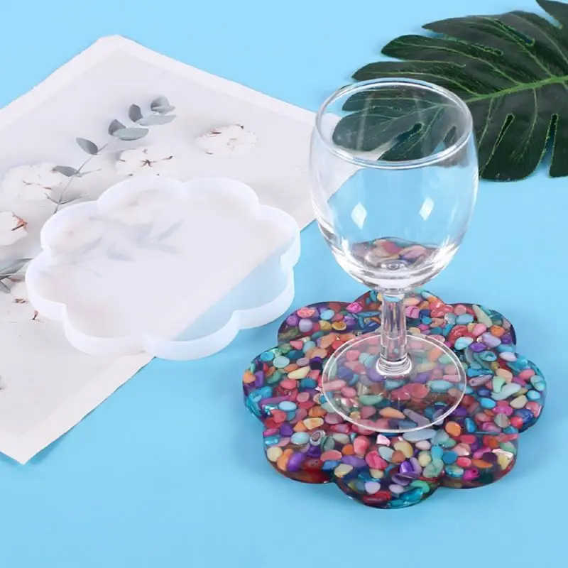 New Flower Coaster Silicone Epoxy Resin Mold DIY Jewelry Storage Tray