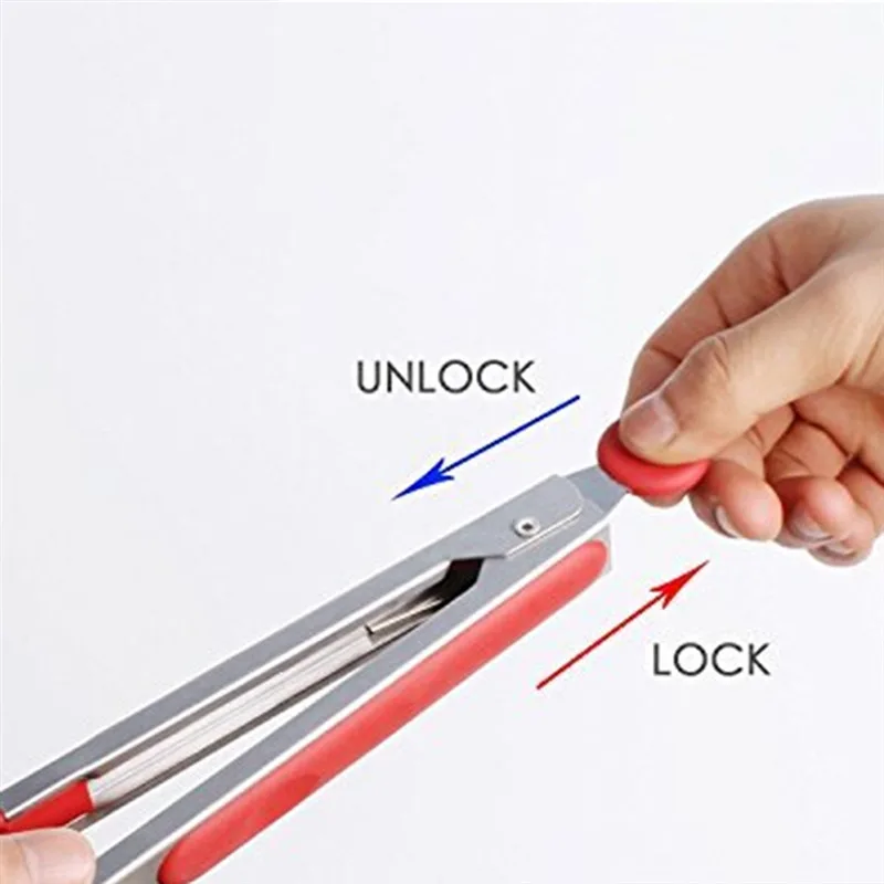 Food Tongs Silicone BBQ Grilling Kitchen Cooking Salad Bread Serving Non-Stick Barbecue Clip Clamp Stainless Steel Tools Gadgets
