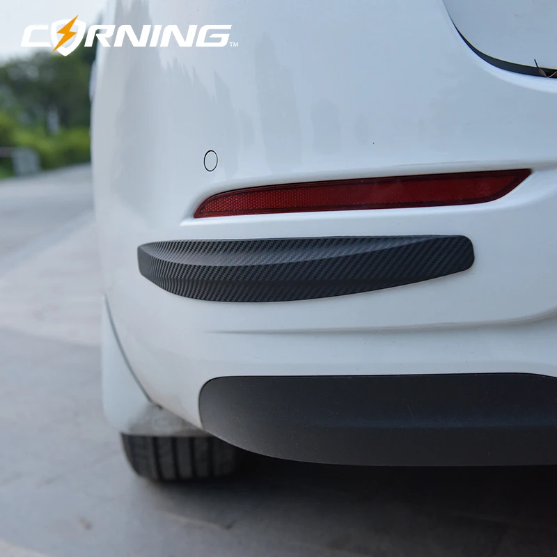 Carbon Fiber Car Front And Rear Bumpers Anti Collision Strips Exterior Sticker Door Scratch Protectors Automobiles Accessories