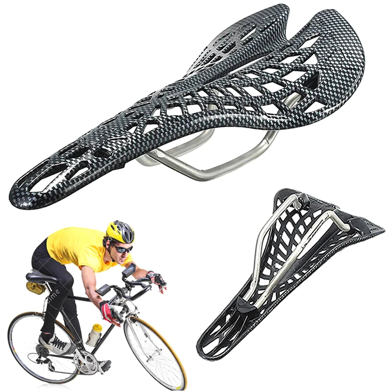 Mountain Road Seat Saddle Carbon Fiber Racing Bike Riding Hollow Saddle