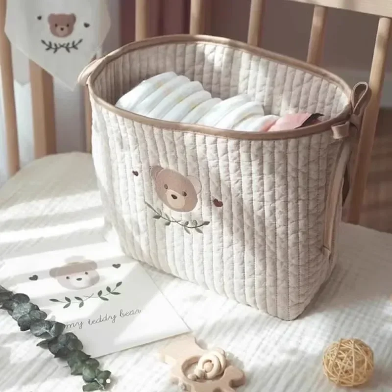 Fabric Storage Bag Ins Crib Hanging Bag Diaper Bag Baby Toy Storage Bag Diaper Bag Large-capacity Bedside 2