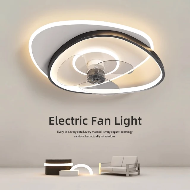 Ventilateur électrique avec lumière LED moderne, lampe de plafond 220V avec télécommande, lumière pour chambre d'enfant, décoration de la maison, lumière pour salle à manger et salon 1