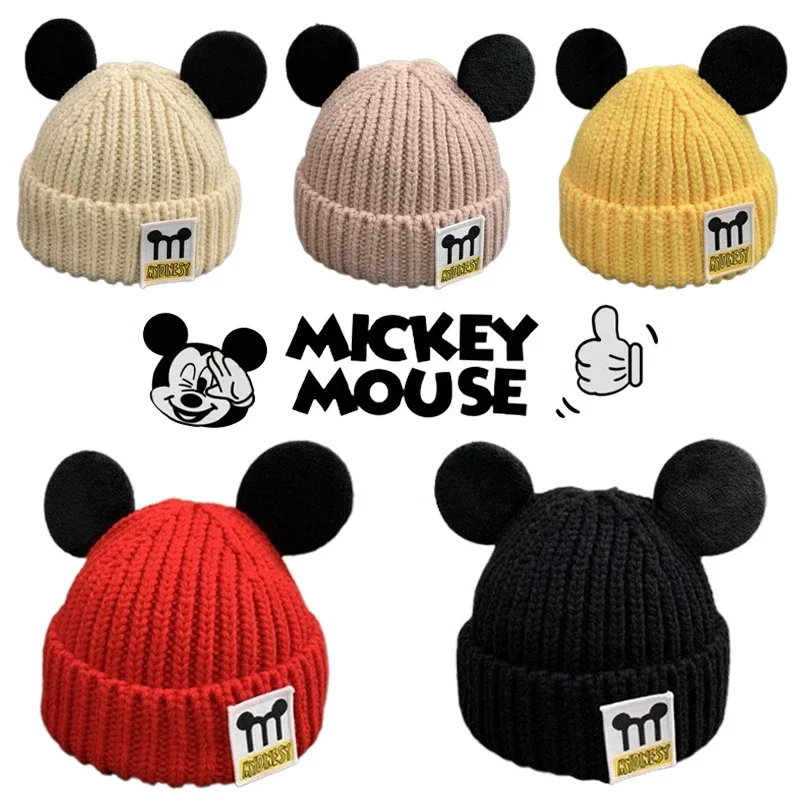 Disney Mickey Mouse Beanie Hat Autumn Winter Baby Warm Knitted 