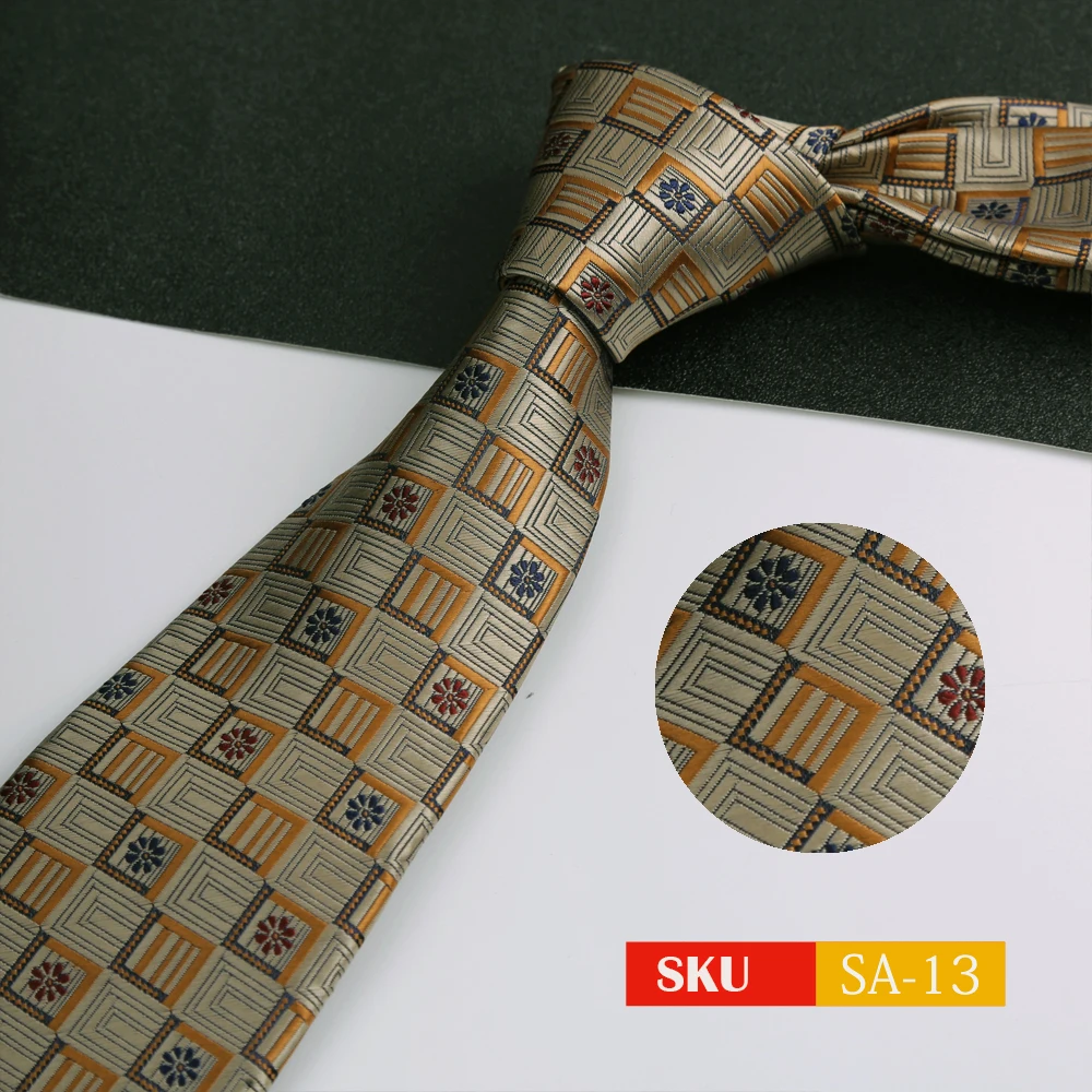 Luxuriöse 8CM Herrenkrawatten, einfarbig, Twill, gestreift, kariert, für den Mann, Bräutigam, Business, Party – Detail 16