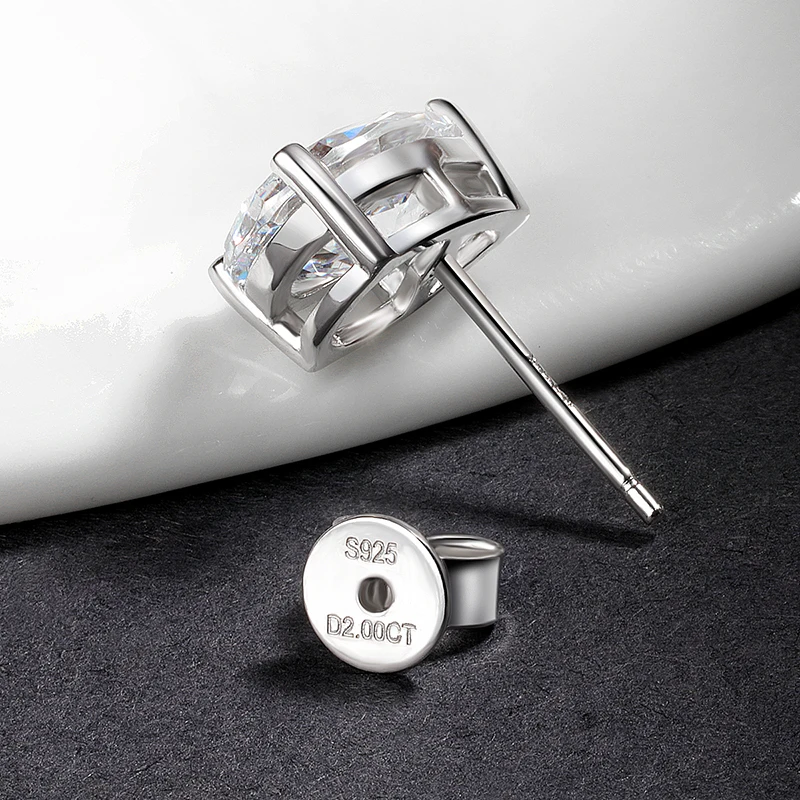 OEVAS 1-4CT 워터 드롭 Moissanite 펜던트 목걸이 귀걸이 여성용 S 스파클링 웨딩 파티 파인 쥬얼리 세트