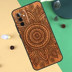 Elegant Mandala Floral Wood Phone Case Cover - Samsung A32 4G (16202)