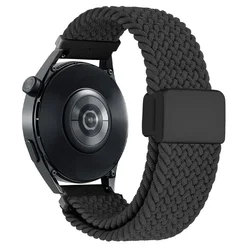 Nylon Woven Sports Strap - Breathable Wristband, 20mm/22mm - 1Pcs 22mm (Black)