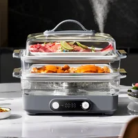 Glass Electric Steamer Multi-Functional Household  Steaming Boiling Stewing Integrated Automatic Stainless Steel Steam Box 1