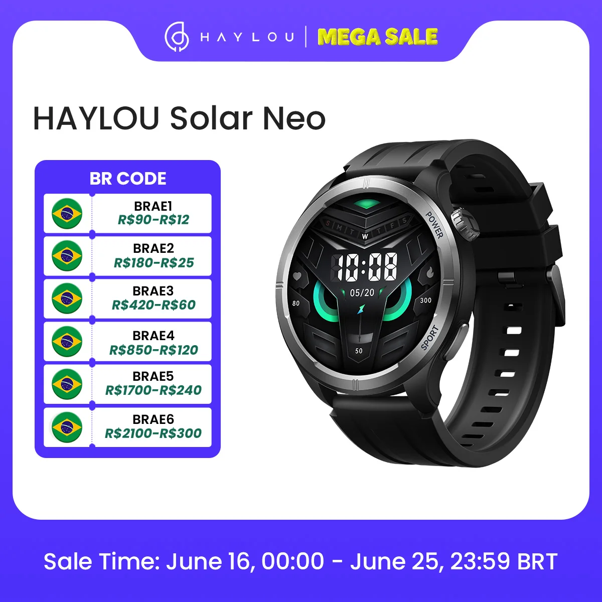 HAYLOU Solar Neo Smart Watch 1.53'' HD Display Bluetooth Call 24H Health Monitoring Smartwatchs Men Women Smart Sport Watchs 1