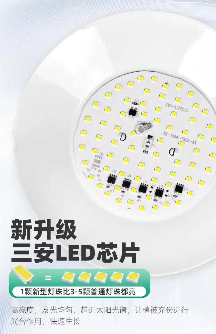 Description Picture 5 of itemIndoor LED Plant Growing Lamps Full Spectrum Greenhouse Vegetable Succulent IP65 Waterproof Full Spectrum Green Plant Fill Light
