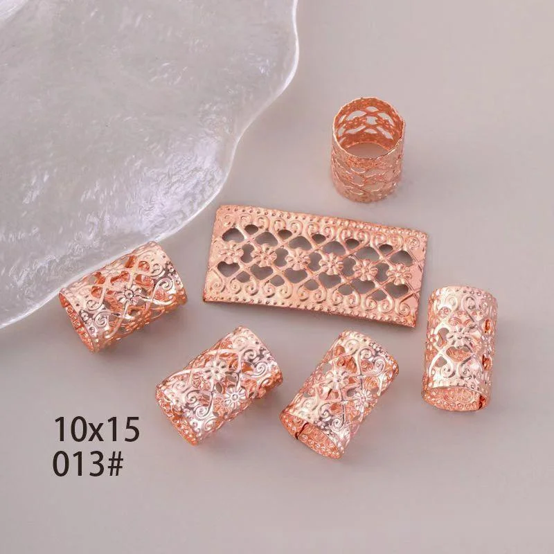 1000 Pieces/pack - Sunflower 10 * 15 Dirty Braid Buckle DIY Metal Antique Style Ring Accessories, High Ponytail Embellishment, Hairpin Rope_voghion.com