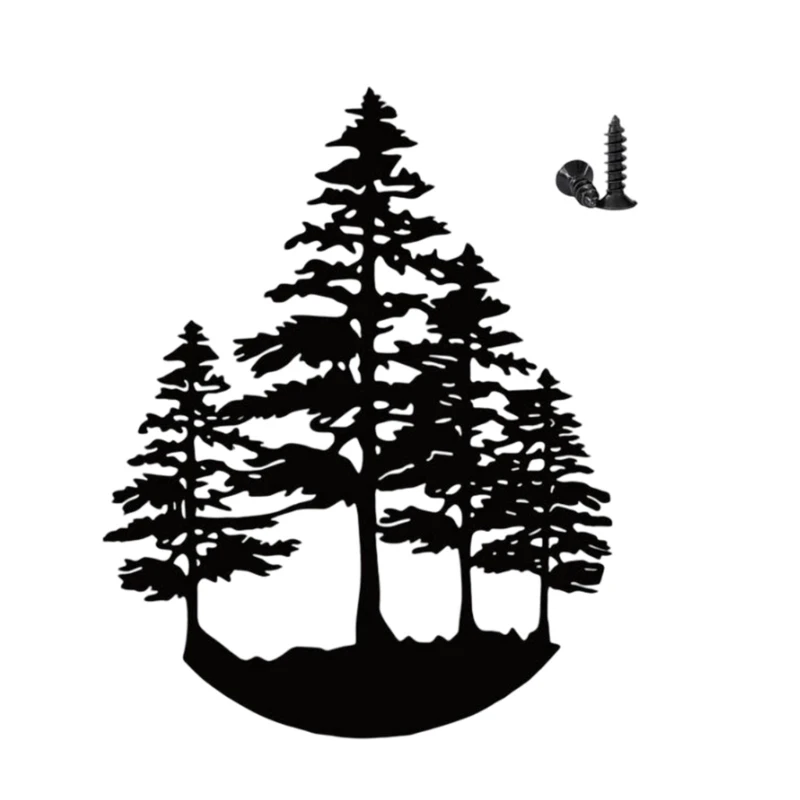 

K1MF Уникальная металлическая скульптура дерева, металлический знак, подвески из кованого железа, подвески, идеальное дополнение