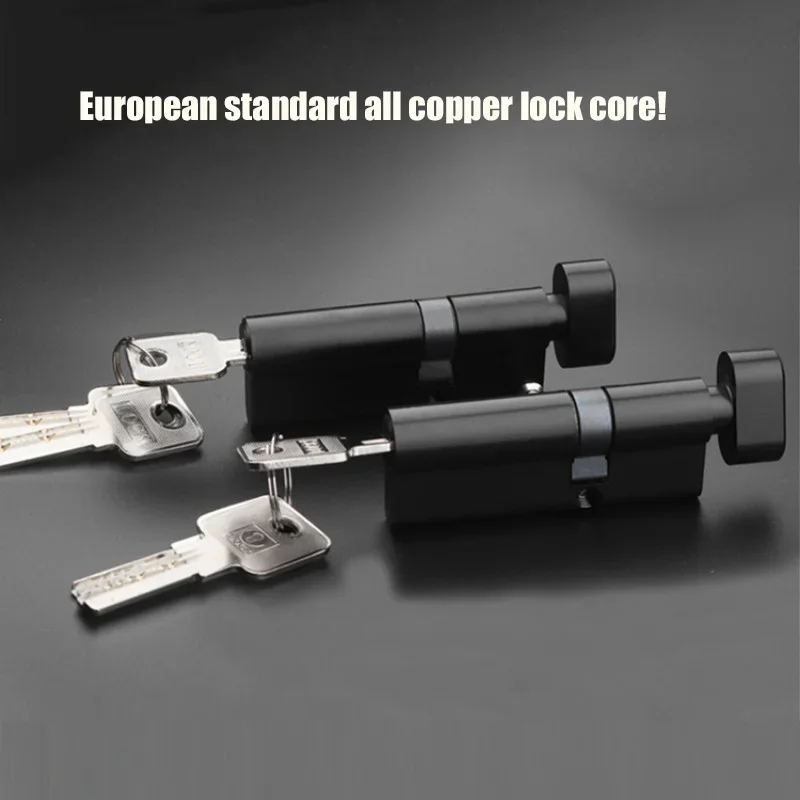 European Standard All Copper Lock Core Anti-theft Indoor Door Lock Universal Lock Wooden Doors 5pcs Master Keys door lock cylinder