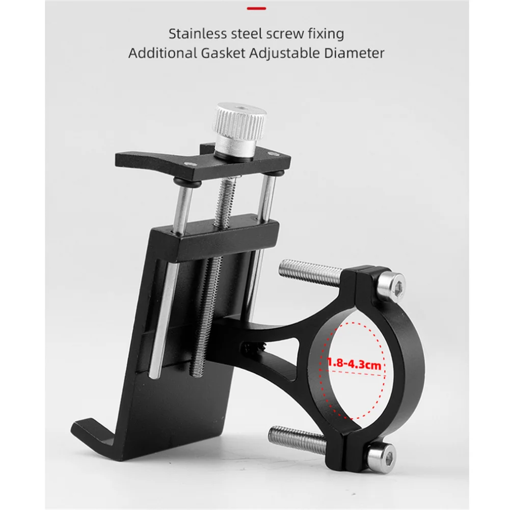 Bike Phone Mount Holder Sturdy Aluminum Alloy Bike Handlebar 360° Rotation Phone Base Shakeproof Stand For 5.8-9.5CM Phones