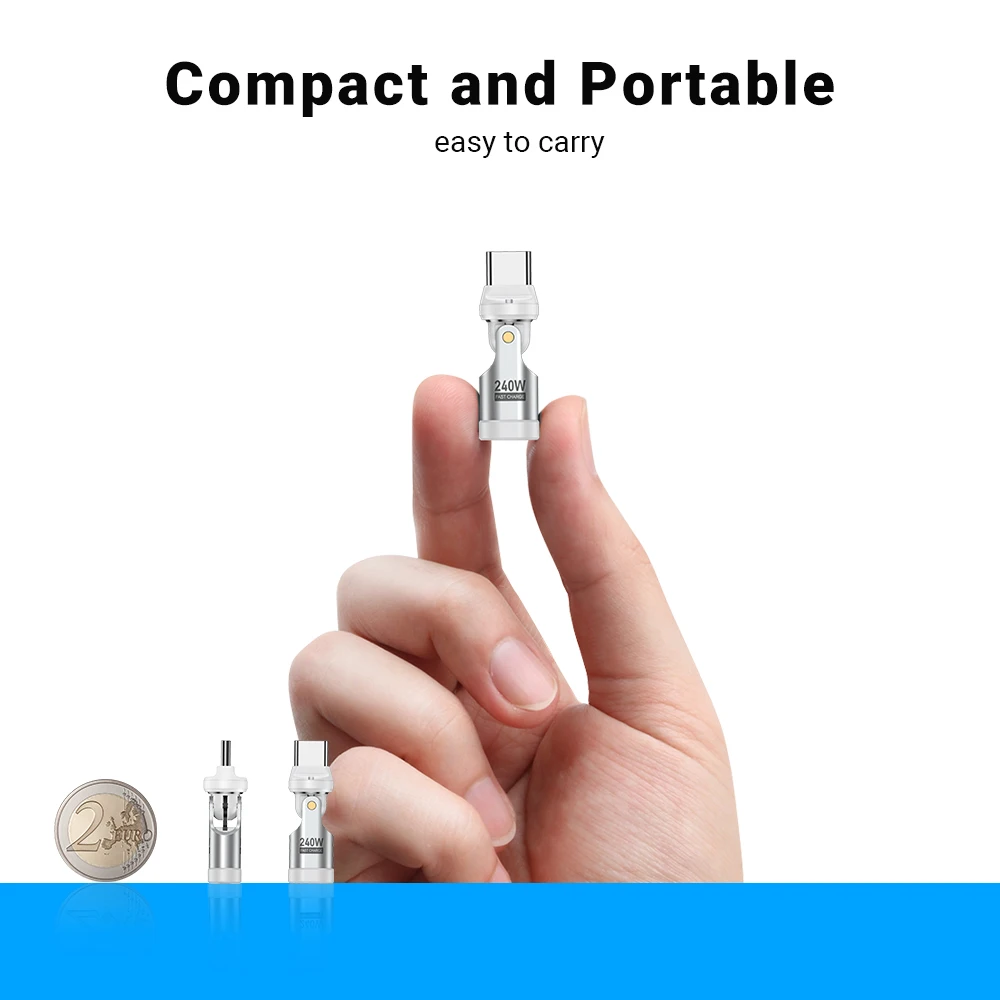 240W Type C to Type C OTG Adapter with 5A Fast Charging and USB3.1 Converter