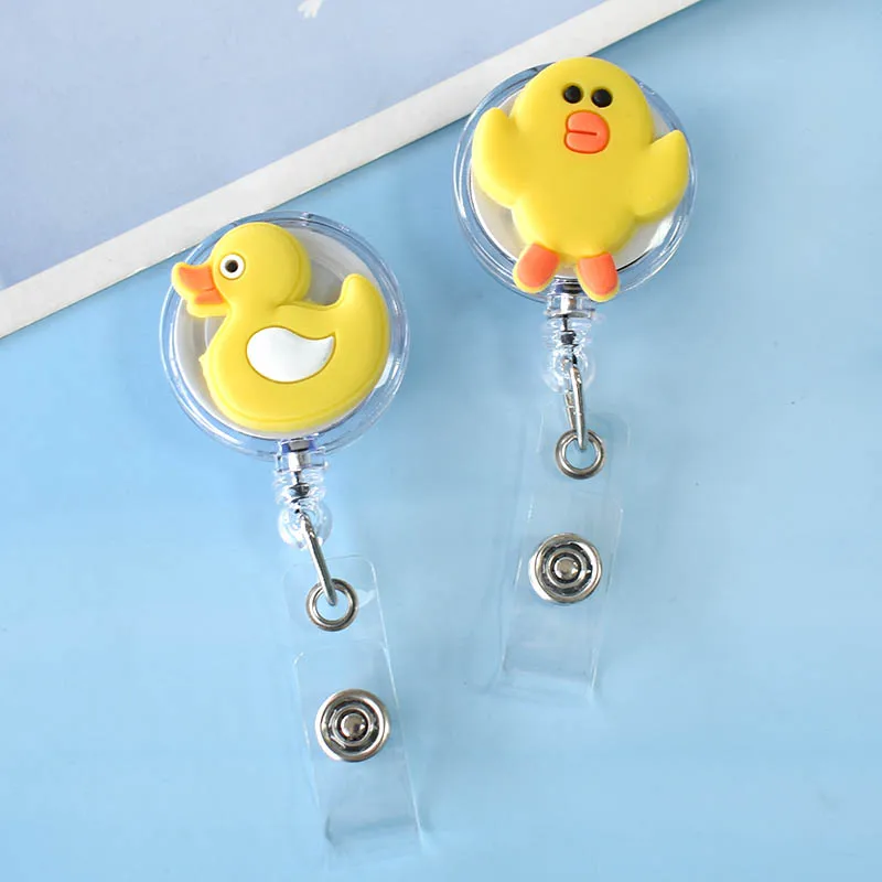 Badge Holder 1 Piece Cartoon Animals Giraffe Koala Retractable Nurse Doctor Badge Reel Clips Hospital Medical Students ID Name Card Holder