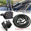 7Pcs/set Front Windscreen Wiper Arm Washer Nozzle Jets 4 Way Ajustable Check Valve Tube Pipe Hose 2m T Piece Straight Piece 1
