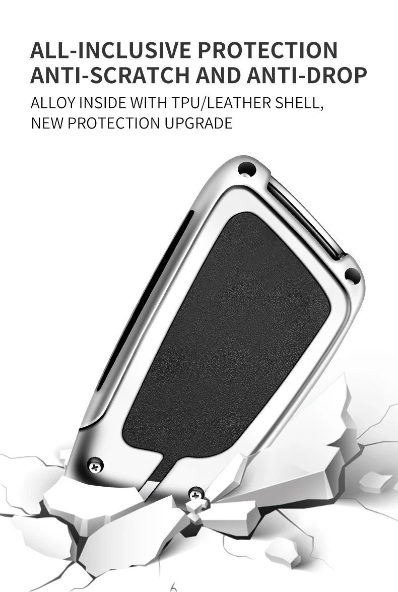 Metallo Chiave Dell'automobile di Cuoio Della Copertura Della Cassa Borsette Fob Per BMW 1 3 5 7 X1 X3 X5 X6 X7 Serie G20 G30 G01 G02 G05 F15 F16 G07 G32 Accessori - S10c05804590d41608eb920cfae4aa206u