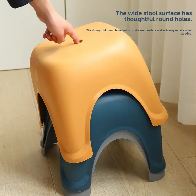 Thickened Plastic Stool Home Living Room Bathroom Low Stool Children's Chair Mat Footstep Small Sized Furniture