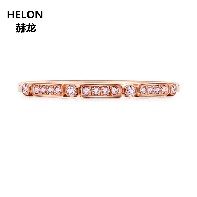 

0.07ct SI/H Natural Diamonds Engagement Wedding Ring Solid 14k Rose Gold Women Anniversary Band Fine Jewelry