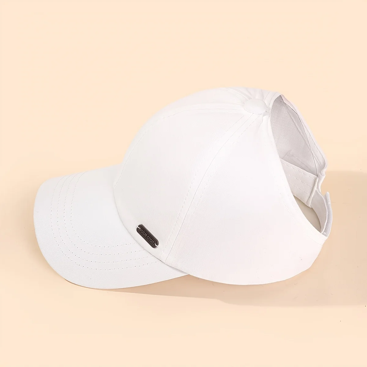 Damen-Baseballkappe mit Pferdeschwanz-Öffnung, Vielseitiger Sonnenschutz-Hut für den Sommer mit Pferdeschwanz-Loch, Verstellbares Design – Detail 2