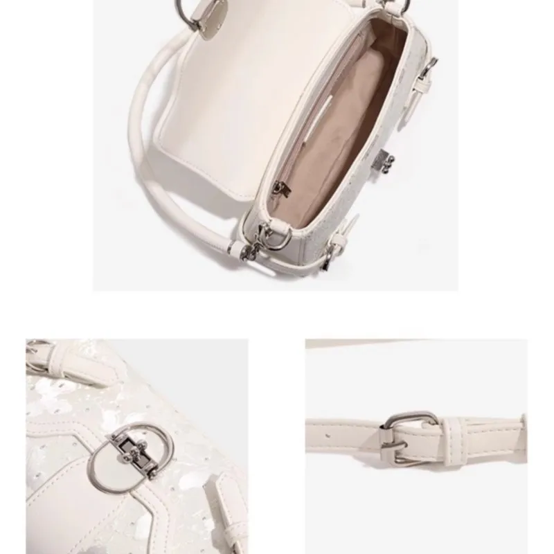 JIAERDI Fairycore Aesthetic White Shoulder Bags Purse Women Hot Girls Butterfly Print Y2k Handbag Female Harajuku Underarm Bag